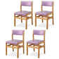 Wood Open Back Liftable Chairs Contemporary Kitchen Side Dining Room Chair Purple Set of 4 Clearhalo ' kitchen&dining_furn' 'Dining Chairs' 'Dining Tables & Seating' 'dining_chair' 'Furniture' 'furniture_dining_chair' 'Kitchen & Dining Furniture' 'kitchen' 3452847