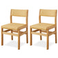 Wood Open Back Liftable Chairs Contemporary Kitchen Side Dining Room Chair Yellow Set of 2 Clearhalo ' kitchen&dining_furn' 'Dining Chairs' 'Dining Tables & Seating' 'dining_chair' 'Furniture' 'furniture_dining_chair' 'Kitchen & Dining Furniture' 'kitchen' 3452848