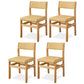 Wood Open Back Liftable Chairs Contemporary Kitchen Side Dining Room Chair Yellow Set of 4 Clearhalo ' kitchen&dining_furn' 'Dining Chairs' 'Dining Tables & Seating' 'dining_chair' 'Furniture' 'furniture_dining_chair' 'Kitchen & Dining Furniture' 'kitchen' 3452849
