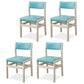 Wood Open Back Liftable Chairs Contemporary Kitchen Side Dining Room Chair Blue Set of 4 Clearhalo ' kitchen&dining_furn' 'Dining Chairs' 'Dining Tables & Seating' 'dining_chair' 'Furniture' 'furniture_dining_chair' 'Kitchen & Dining Furniture' 'kitchen' 3452853