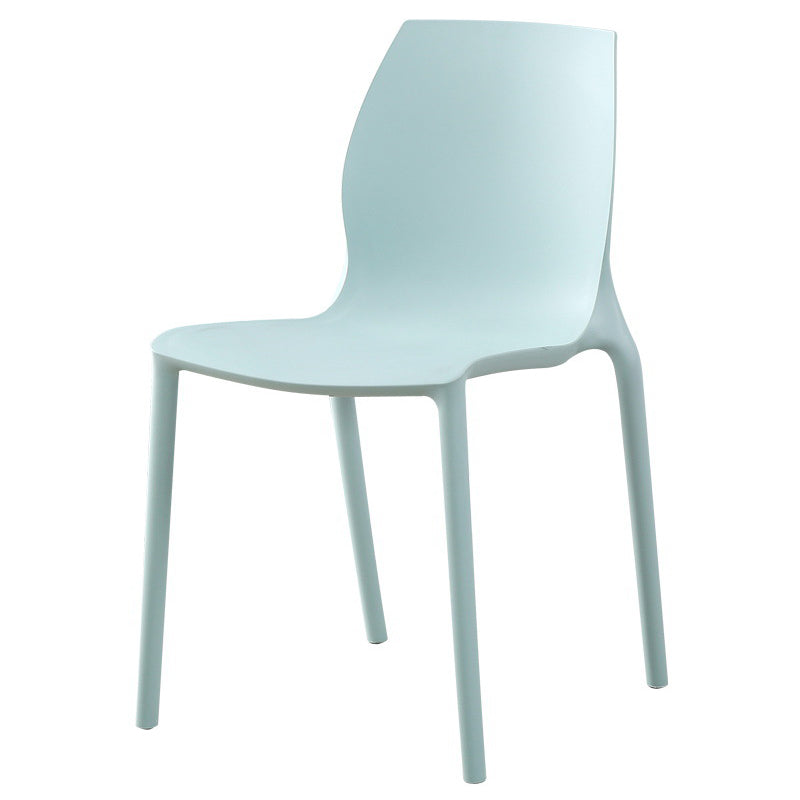 Plastic Contemporary Dining Room Chair Solid Back Home Stackable Side Chair Clearhalo ' kitchen&dining_furn' 'Dining Chairs' 'Dining Tables & Seating' 'dining_chair' 'Furniture' 'furniture_dining_chair' 'Kitchen & Dining Furniture' 'kitchen' 3452862