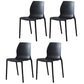 Plastic Contemporary Dining Room Chair Solid Back Home Stackable Side Chair Black Set of 4 Clearhalo ' kitchen&dining_furn' 'Dining Chairs' 'Dining Tables & Seating' 'dining_chair' 'Furniture' 'furniture_dining_chair' 'Kitchen & Dining Furniture' 'kitchen' 3452863