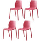 Plastic Contemporary Dining Room Chair Solid Back Home Stackable Side Chair Red Set of 4 Clearhalo ' kitchen&dining_furn' 'Dining Chairs' 'Dining Tables & Seating' 'dining_chair' 'Furniture' 'furniture_dining_chair' 'Kitchen & Dining Furniture' 'kitchen' 3452869