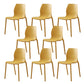 Plastic Contemporary Dining Room Chair Solid Back Home Stackable Side Chair Ginger Set of 8 Clearhalo ' kitchen&dining_furn' 'Dining Chairs' 'Dining Tables & Seating' 'dining_chair' 'Furniture' 'furniture_dining_chair' 'Kitchen & Dining Furniture' 'kitchen' 3452871