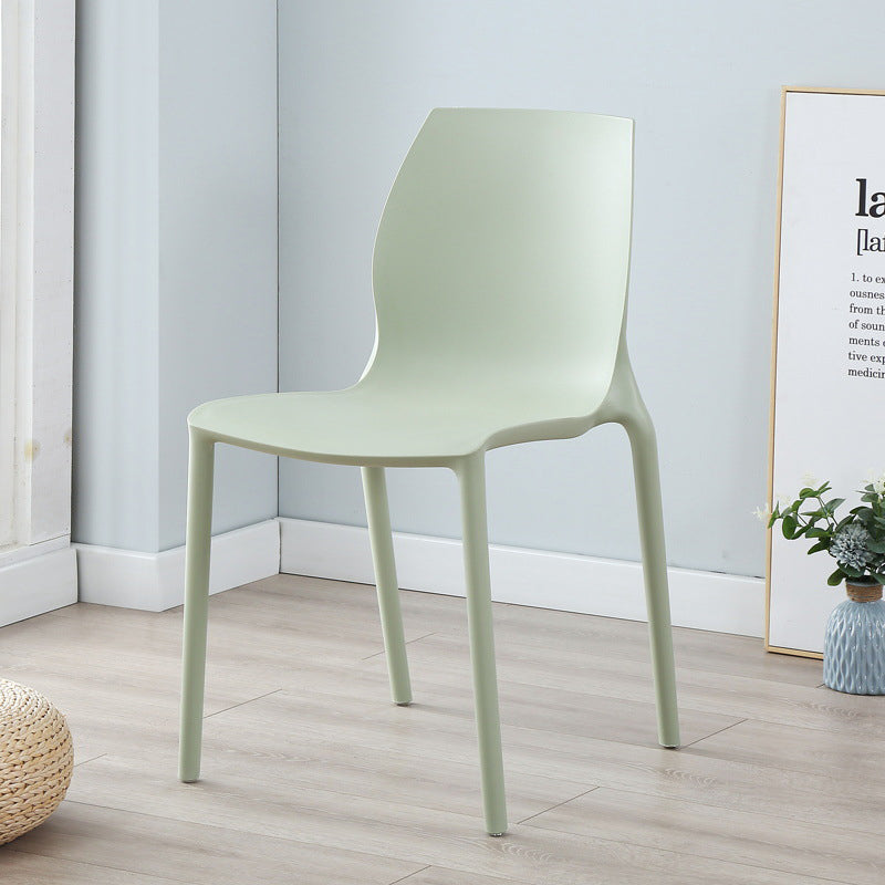 Plastic Contemporary Dining Room Chair Solid Back Home Stackable Side Chair Clearhalo ' kitchen&dining_furn' 'Dining Chairs' 'Dining Tables & Seating' 'dining_chair' 'Furniture' 'furniture_dining_chair' 'Kitchen & Dining Furniture' 'kitchen' 3452873