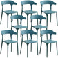 Plastic Modern Kitchen Side Chair 20'' Wide Matte Finish Arm Chair with 4 Legs Dark Blue Set of 8 Clearhalo ' kitchen&dining_furn' 'Dining Chairs' 'Dining Tables & Seating' 'dining_chair' 'Furniture' 'furniture_dining_chair' 'Kitchen & Dining Furniture' 'kitchen' 3452885