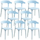 Plastic Modern Kitchen Side Chair 20'' Wide Matte Finish Arm Chair with 4 Legs Light Blue Set of 8 Clearhalo ' kitchen&dining_furn' 'Dining Chairs' 'Dining Tables & Seating' 'dining_chair' 'Furniture' 'furniture_dining_chair' 'Kitchen & Dining Furniture' 'kitchen' 3452893