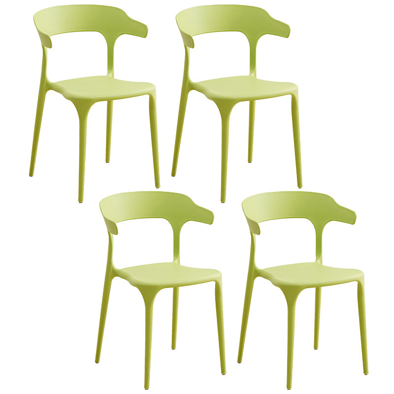 Plastic Modern Kitchen Side Chair 20'' Wide Matte Finish Arm Chair with 4 Legs Light Green Set of 4 Clearhalo ' kitchen&dining_furn' 'Dining Chairs' 'Dining Tables & Seating' 'dining_chair' 'Furniture' 'furniture_dining_chair' 'Kitchen & Dining Furniture' 'kitchen' 3452895