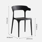 Plastic Modern Kitchen Side Chair 20'' Wide Matte Finish Arm Chair with 4 Legs Clearhalo ' kitchen&dining_furn' 'Dining Chairs' 'Dining Tables & Seating' 'dining_chair' 'Furniture' 'furniture_dining_chair' 'Kitchen & Dining Furniture' 'kitchen' 3452898