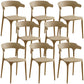 Plastic Modern Kitchen Side Chair 20'' Wide Matte Finish Arm Chair with 4 Legs Off-White Set of 8 Clearhalo ' kitchen&dining_furn' 'Dining Chairs' 'Dining Tables & Seating' 'dining_chair' 'Furniture' 'furniture_dining_chair' 'Kitchen & Dining Furniture' 'kitchen' 3452900
