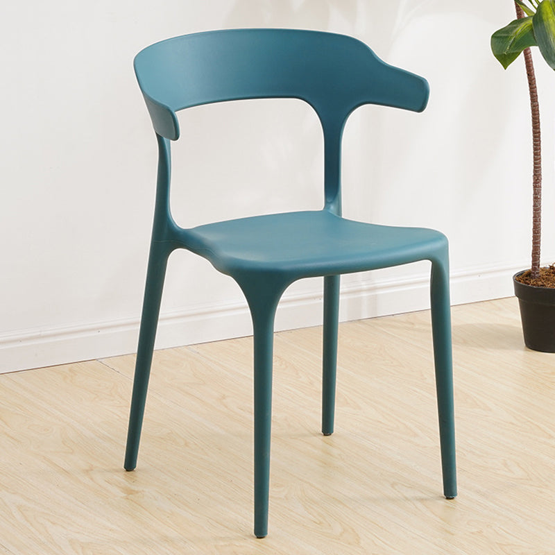 Plastic Modern Kitchen Side Chair 20'' Wide Matte Finish Arm Chair with 4 Legs Clearhalo ' kitchen&dining_furn' 'Dining Chairs' 'Dining Tables & Seating' 'dining_chair' 'Furniture' 'furniture_dining_chair' 'Kitchen & Dining Furniture' 'kitchen' 3452901
