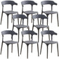 Plastic Modern Kitchen Side Chair 20'' Wide Matte Finish Arm Chair with 4 Legs Grey Set of 8 Clearhalo ' kitchen&dining_furn' 'Dining Chairs' 'Dining Tables & Seating' 'dining_chair' 'Furniture' 'furniture_dining_chair' 'Kitchen & Dining Furniture' 'kitchen' 3452908