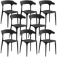Plastic Modern Kitchen Side Chair 20'' Wide Matte Finish Arm Chair with 4 Legs Black Set of 8 Clearhalo ' kitchen&dining_furn' 'Dining Chairs' 'Dining Tables & Seating' 'dining_chair' 'Furniture' 'furniture_dining_chair' 'Kitchen & Dining Furniture' 'kitchen' 3452912