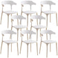 Plastic Modern Kitchen Side Chair 20'' Wide Matte Finish Arm Chair with 4 Legs White Set of 8 Clearhalo ' kitchen&dining_furn' 'Dining Chairs' 'Dining Tables & Seating' 'dining_chair' 'Furniture' 'furniture_dining_chair' 'Kitchen & Dining Furniture' 'kitchen' 3452918