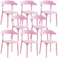 Plastic Modern Kitchen Side Chair 20'' Wide Matte Finish Arm Chair with 4 Legs Pink Set of 8 Clearhalo ' kitchen&dining_furn' 'Dining Chairs' 'Dining Tables & Seating' 'dining_chair' 'Furniture' 'furniture_dining_chair' 'Kitchen & Dining Furniture' 'kitchen' 3452920