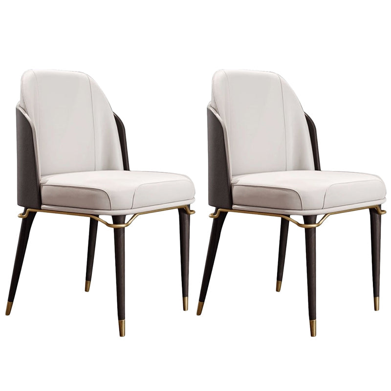 Wooden Contemporary Indoor Dining Side Chair 20" Wide Solid Matte Finish Dining Chair Gray-White Set of 2 Clearhalo ' kitchen&dining_furn' 'Dining Chairs' 'Dining Tables & Seating' 'dining_chair' 'Furniture' 'furniture_dining_chair' 'Kitchen & Dining Furniture' 'kitchen' 3452922