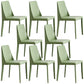 Contemporary PU Leather Dining Side Chair Matte Finish Solid Back Dining Chair Light Green Set of 8 Clearhalo ' kitchen&dining_furn' 'Dining Chairs' 'Dining Tables & Seating' 'dining_chair' 'Furniture' 'furniture_dining_chair' 'Kitchen & Dining Furniture' 'kitchen' 3452943