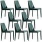 Contemporary PU Leather Dining Side Chair Matte Finish Solid Back Dining Chair Dark Green Set of 8 Clearhalo ' kitchen&dining_furn' 'Dining Chairs' 'Dining Tables & Seating' 'dining_chair' 'Furniture' 'furniture_dining_chair' 'Kitchen & Dining Furniture' 'kitchen' 3452947