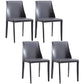 Contemporary PU Leather Dining Side Chair Matte Finish Solid Back Dining Chair Dark Gray Set of 4 Clearhalo ' kitchen&dining_furn' 'Dining Chairs' 'Dining Tables & Seating' 'dining_chair' 'Furniture' 'furniture_dining_chair' 'Kitchen & Dining Furniture' 'kitchen' 3452948
