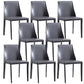 Contemporary PU Leather Dining Side Chair Matte Finish Solid Back Dining Chair Dark Gray Set of 8 Clearhalo ' kitchen&dining_furn' 'Dining Chairs' 'Dining Tables & Seating' 'dining_chair' 'Furniture' 'furniture_dining_chair' 'Kitchen & Dining Furniture' 'kitchen' 3452951