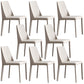 Contemporary PU Leather Dining Side Chair Matte Finish Solid Back Dining Chair Light Gray Set of 8 Clearhalo ' kitchen&dining_furn' 'Dining Chairs' 'Dining Tables & Seating' 'dining_chair' 'Furniture' 'furniture_dining_chair' 'Kitchen & Dining Furniture' 'kitchen' 3452959
