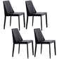 Contemporary PU Leather Dining Side Chair Matte Finish Solid Back Dining Chair Black Set of 4 Clearhalo ' kitchen&dining_furn' 'Dining Chairs' 'Dining Tables & Seating' 'dining_chair' 'Furniture' 'furniture_dining_chair' 'Kitchen & Dining Furniture' 'kitchen' 3452965