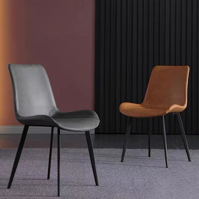 Modern PU Leather Dining Chair Solid Back Matte Finish Chair for Kitchen Clearhalo ' kitchen&dining_furn' 'Dining Chairs' 'Dining Tables & Seating' 'dining_chair' 'Furniture' 'furniture_dining_chair' 'Kitchen & Dining Furniture' 'kitchen' 3452968