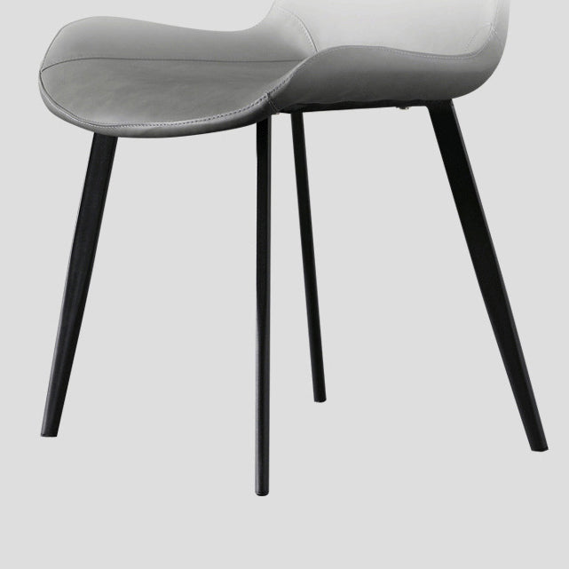 Modern PU Leather Dining Chair Solid Back Matte Finish Chair for Kitchen Clearhalo ' kitchen&dining_furn' 'Dining Chairs' 'Dining Tables & Seating' 'dining_chair' 'Furniture' 'furniture_dining_chair' 'Kitchen & Dining Furniture' 'kitchen' 3452981