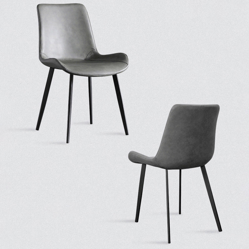 Modern PU Leather Dining Chair Solid Back Matte Finish Chair for Kitchen Clearhalo ' kitchen&dining_furn' 'Dining Chairs' 'Dining Tables & Seating' 'dining_chair' 'Furniture' 'furniture_dining_chair' 'Kitchen & Dining Furniture' 'kitchen' 3452983