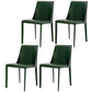 Scandinavian Style Metal Dining Chairs Solid Back Armless Chair for Home Green Set of 4 Clearhalo ' kitchen&dining_furn' 'Dining Chairs' 'Dining Tables & Seating' 'dining_chair' 'Furniture' 'furniture_dining_chair' 'Kitchen & Dining Furniture' 'kitchen' 3452989