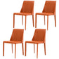 Scandinavian Style Metal Dining Chairs Solid Back Armless Chair for Home Orange Set of 4 Clearhalo ' kitchen&dining_furn' 'Dining Chairs' 'Dining Tables & Seating' 'dining_chair' 'Furniture' 'furniture_dining_chair' 'Kitchen & Dining Furniture' 'kitchen' 3452995