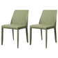 Scandinavian Style Metal Dining Chairs Solid Back Armless Chair for Home Light Green Set of 2 Clearhalo ' kitchen&dining_furn' 'Dining Chairs' 'Dining Tables & Seating' 'dining_chair' 'Furniture' 'furniture_dining_chair' 'Kitchen & Dining Furniture' 'kitchen' 3453000