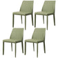 Scandinavian Style Metal Dining Chairs Solid Back Armless Chair for Home Light Green Set of 4 Clearhalo ' kitchen&dining_furn' 'Dining Chairs' 'Dining Tables & Seating' 'dining_chair' 'Furniture' 'furniture_dining_chair' 'Kitchen & Dining Furniture' 'kitchen' 3453001