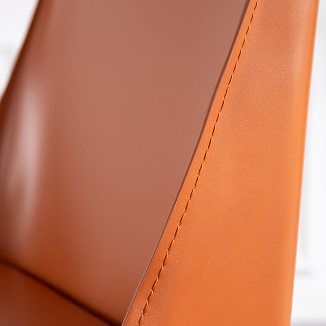 Scandinavian Style Metal Dining Chairs Solid Back Armless Chair for Home Clearhalo ' kitchen&dining_furn' 'Dining Chairs' 'Dining Tables & Seating' 'dining_chair' 'Furniture' 'furniture_dining_chair' 'Kitchen & Dining Furniture' 'kitchen' 3453003