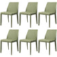 Scandinavian Style Metal Dining Chairs Solid Back Armless Chair for Home Light Green Set of 6 Clearhalo ' kitchen&dining_furn' 'Dining Chairs' 'Dining Tables & Seating' 'dining_chair' 'Furniture' 'furniture_dining_chair' 'Kitchen & Dining Furniture' 'kitchen' 3453004