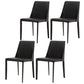 Scandinavian Style Metal Dining Chairs Solid Back Armless Chair for Home Black Set of 4 Clearhalo ' kitchen&dining_furn' 'Dining Chairs' 'Dining Tables & Seating' 'dining_chair' 'Furniture' 'furniture_dining_chair' 'Kitchen & Dining Furniture' 'kitchen' 3453007