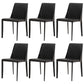 Scandinavian Style Metal Dining Chairs Solid Back Armless Chair for Home Black Set of 6 Clearhalo ' kitchen&dining_furn' 'Dining Chairs' 'Dining Tables & Seating' 'dining_chair' 'Furniture' 'furniture_dining_chair' 'Kitchen & Dining Furniture' 'kitchen' 3453010