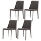 Scandinavian Style Metal Dining Chairs Solid Back Armless Chair for Home Grey Set of 4 Clearhalo ' kitchen&dining_furn' 'Dining Chairs' 'Dining Tables & Seating' 'dining_chair' 'Furniture' 'furniture_dining_chair' 'Kitchen & Dining Furniture' 'kitchen' 3453013