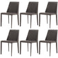 Scandinavian Style Metal Dining Chairs Solid Back Armless Chair for Home Grey Set of 6 Clearhalo ' kitchen&dining_furn' 'Dining Chairs' 'Dining Tables & Seating' 'dining_chair' 'Furniture' 'furniture_dining_chair' 'Kitchen & Dining Furniture' 'kitchen' 3453016