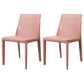 Scandinavian Style Metal Dining Chairs Solid Back Armless Chair for Home Pink Set of 2 Clearhalo ' kitchen&dining_furn' 'Dining Chairs' 'Dining Tables & Seating' 'dining_chair' 'Furniture' 'furniture_dining_chair' 'Kitchen & Dining Furniture' 'kitchen' 3453021