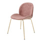 Scandinavian Style Metal Chairs Home Solid Back Armless Chairs for Kitchen Pink 1 Piece Clearhalo ' kitchen&dining_furn' 'Dining Chairs' 'Dining Tables & Seating' 'dining_chair' 'Furniture' 'furniture_dining_chair' 'Kitchen & Dining Furniture' 'kitchen' 3453027