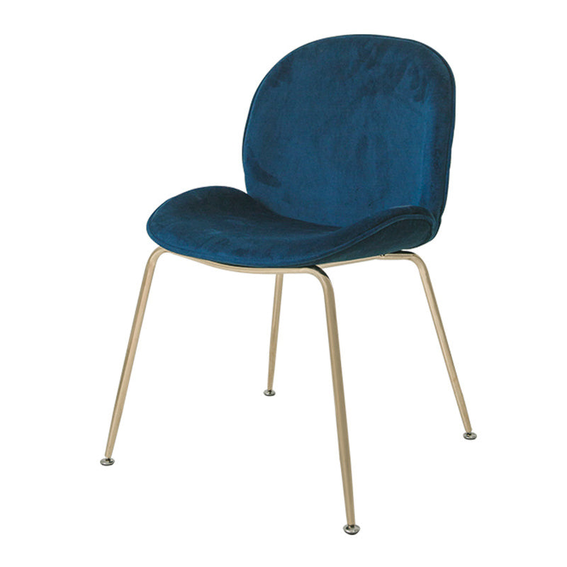 Scandinavian Style Metal Chairs Home Solid Back Armless Chairs for Kitchen Blue 1 Piece Clearhalo ' kitchen&dining_furn' 'Dining Chairs' 'Dining Tables & Seating' 'dining_chair' 'Furniture' 'furniture_dining_chair' 'Kitchen & Dining Furniture' 'kitchen' 3453028