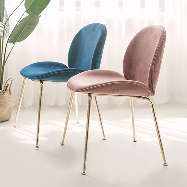 Scandinavian Style Metal Chairs Home Solid Back Armless Chairs for Kitchen Clearhalo ' kitchen&dining_furn' 'Dining Chairs' 'Dining Tables & Seating' 'dining_chair' 'Furniture' 'furniture_dining_chair' 'Kitchen & Dining Furniture' 'kitchen' 3453031