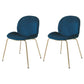 Scandinavian Style Metal Chairs Home Solid Back Armless Chairs for Kitchen Blue Set of 2 Clearhalo ' kitchen&dining_furn' 'Dining Chairs' 'Dining Tables & Seating' 'dining_chair' 'Furniture' 'furniture_dining_chair' 'Kitchen & Dining Furniture' 'kitchen' 3453047