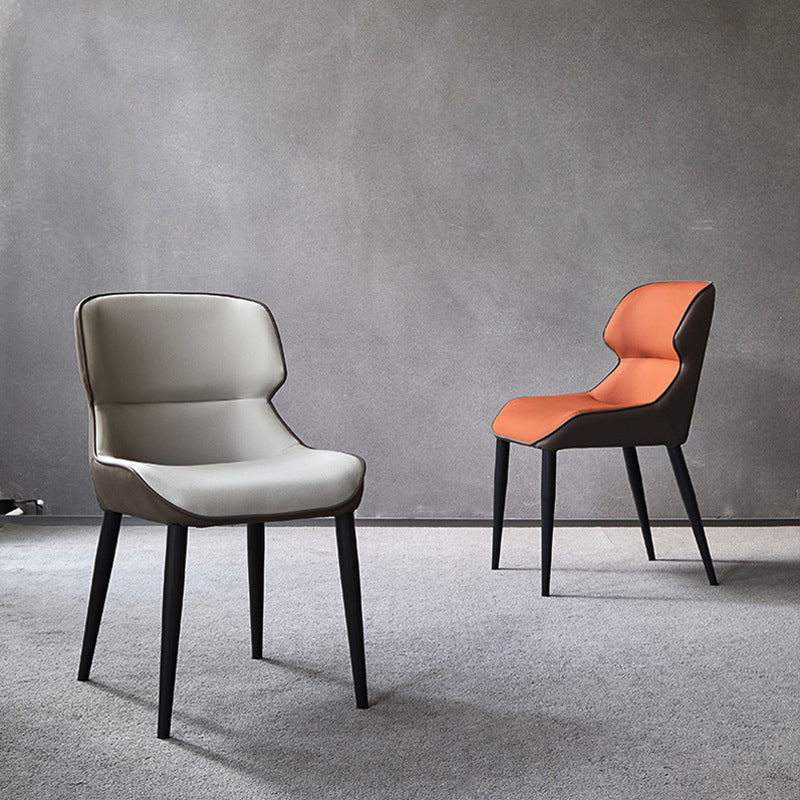 Metal Scandinavian Style Dining Chair Home Wingback Side Armless Chair Clearhalo ' kitchen&dining_furn' 'Dining Chairs' 'Dining Tables & Seating' 'dining_chair' 'Furniture' 'furniture_dining_chair' 'Kitchen & Dining Furniture' 'kitchen' 3453055