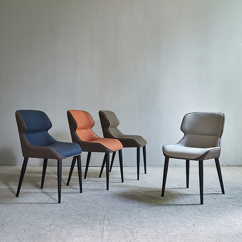 Metal Scandinavian Style Dining Chair Home Wingback Side Armless Chair Clearhalo ' kitchen&dining_furn' 'Dining Chairs' 'Dining Tables & Seating' 'dining_chair' 'Furniture' 'furniture_dining_chair' 'Kitchen & Dining Furniture' 'kitchen' 3453058