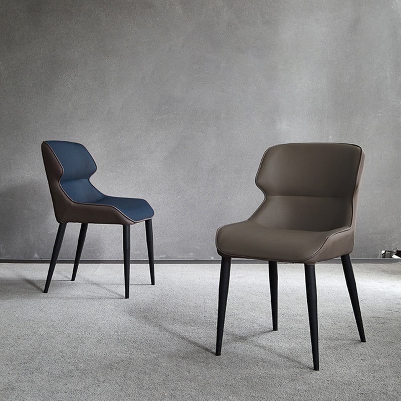 Metal Scandinavian Style Dining Chair Home Wingback Side Armless Chair Clearhalo ' kitchen&dining_furn' 'Dining Chairs' 'Dining Tables & Seating' 'dining_chair' 'Furniture' 'furniture_dining_chair' 'Kitchen & Dining Furniture' 'kitchen' 3453060