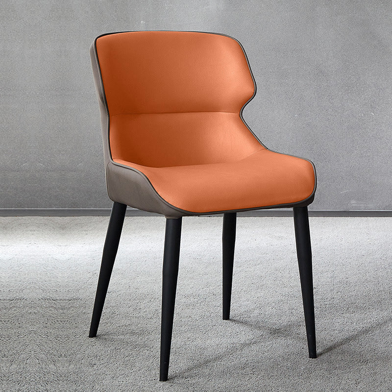 Metal Scandinavian Style Dining Chair Home Wingback Side Armless Chair Clearhalo ' kitchen&dining_furn' 'Dining Chairs' 'Dining Tables & Seating' 'dining_chair' 'Furniture' 'furniture_dining_chair' 'Kitchen & Dining Furniture' 'kitchen' 3453061