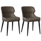 Metal Scandinavian Style Dining Chair Home Wingback Side Armless Chair Dark Gray Set of 2 Clearhalo ' kitchen&dining_furn' 'Dining Chairs' 'Dining Tables & Seating' 'dining_chair' 'Furniture' 'furniture_dining_chair' 'Kitchen & Dining Furniture' 'kitchen' 3453062