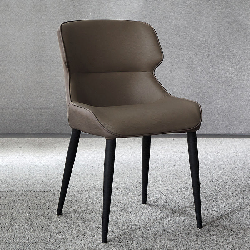 Metal Scandinavian Style Dining Chair Home Wingback Side Armless Chair Clearhalo ' kitchen&dining_furn' 'Dining Chairs' 'Dining Tables & Seating' 'dining_chair' 'Furniture' 'furniture_dining_chair' 'Kitchen & Dining Furniture' 'kitchen' 3453065